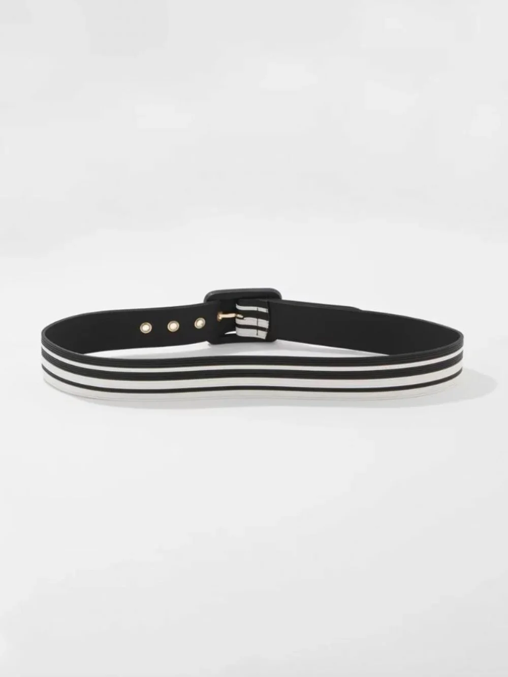 NWT White House Black Market Striped Black & White Belt